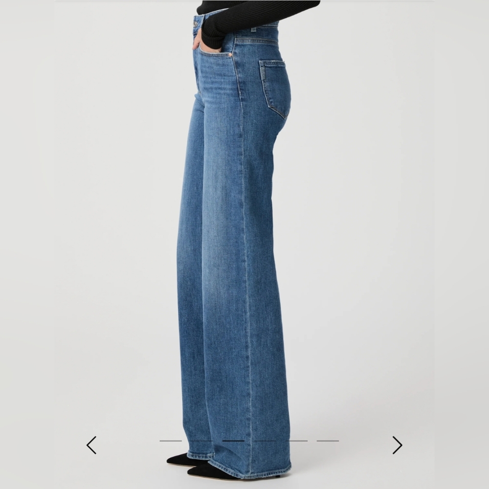 NWT Paige Sasha Wide Leg Jeans - Picture 2 of 6